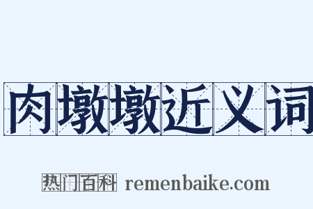肉墩墩近义词是什么意思的图片
